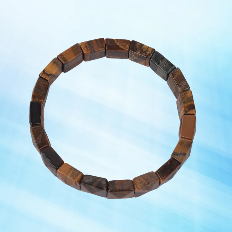 Natural Tiger Eye Pyramid Shaped Bracelet